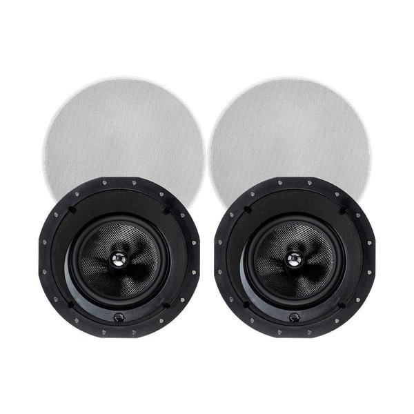 Monoprice Alpha In-Ceiling Speakers 8in Carbon Fiber 2-Way with 15° Angled Drive 34198